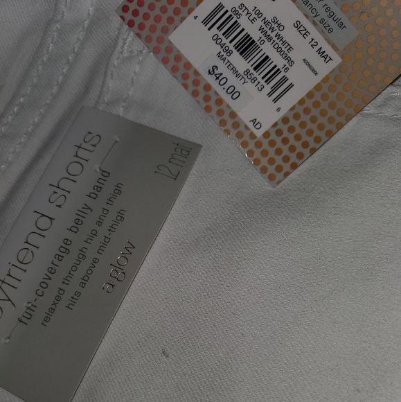 🤎 3/$35 Last 1❣️ 14m new white full belly panel Jean shorts - Picture 6 of 7